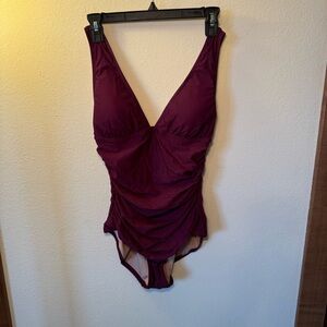 Elegant Plum One-Piece Swimsuit.‎ J.Crew Size 8